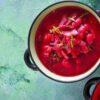 Постный борщ с грибами