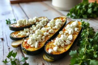 Запечённые кабачки с сыром фета: простой и изысканный рецепт
