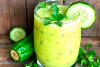 Самый полезный смузи с огурцом и зеленью для очищения