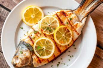Рыбное филе с лимоном и специями на гриле, рецепт