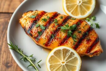 Лучший рецепт куриных грудок на гриле с зеленью и лимоном
