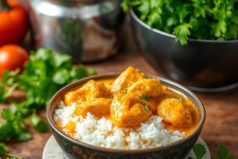Куриное карри с кокосовым молоком и рисом, рецепт