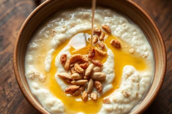 Пшеничная каша с медом и орехами для энергии